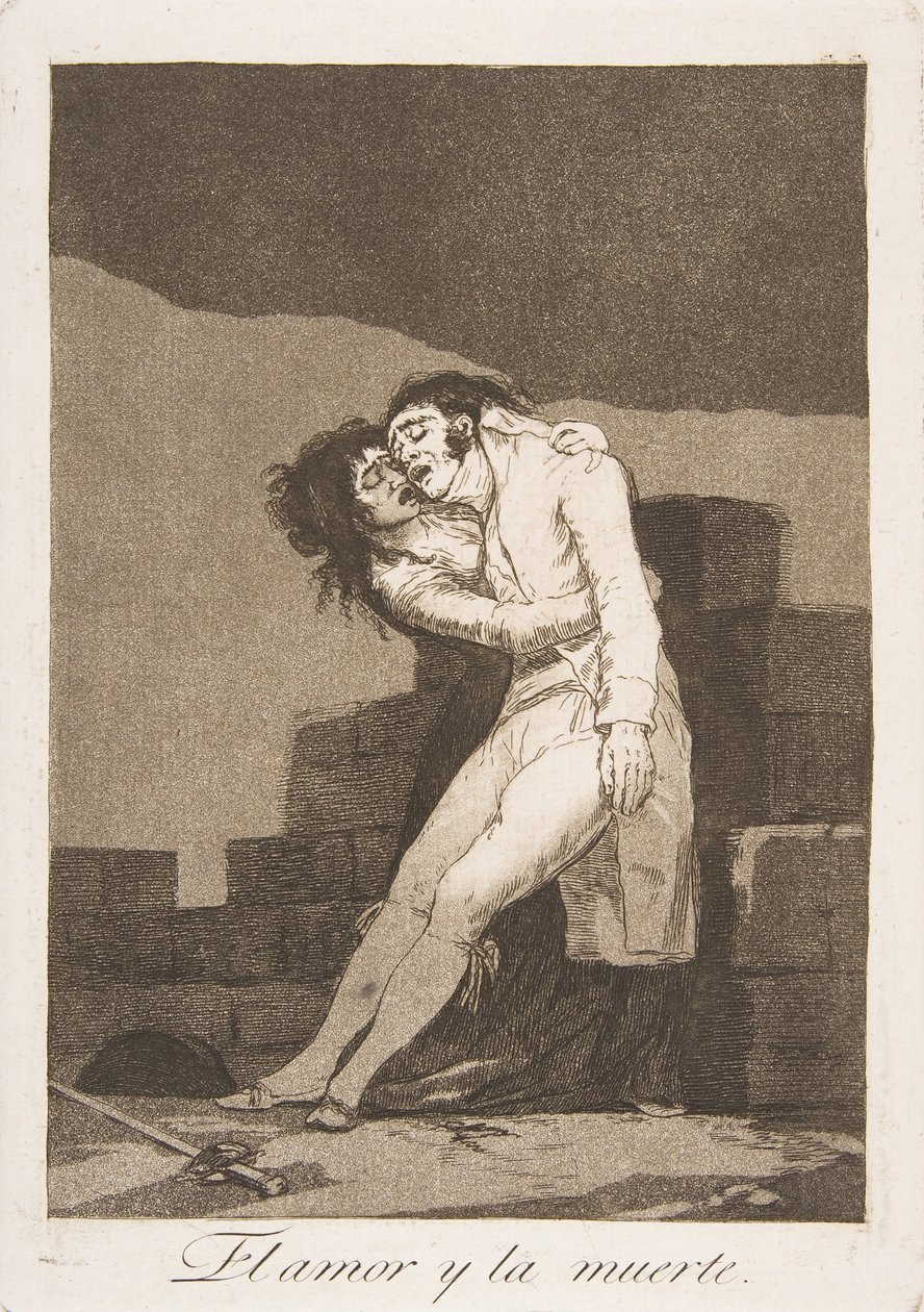 Plate 10 from Los Caprichos: Love and Death (El amor y la muerte), 1799 by Francisco de Goya