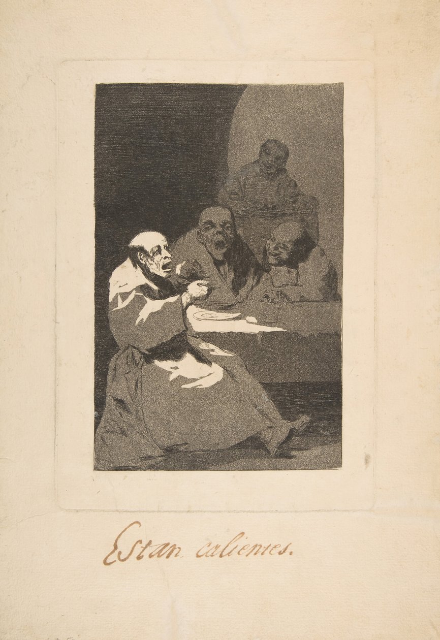 Plate 13 from Los Caprichos: They are Hot, 1797-98 by Francisco de Goya