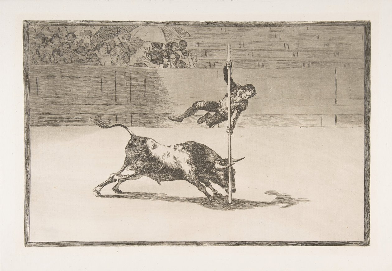 The Agility and Audacity of Juanito Apiñani in the Ring (Plate 20 from the Tauromaquia) by Francisco de Goya