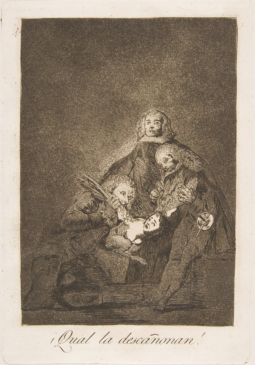 Plate 21 from Los Caprichos: How They Pluck Her!, 1799 by Francisco de Goya