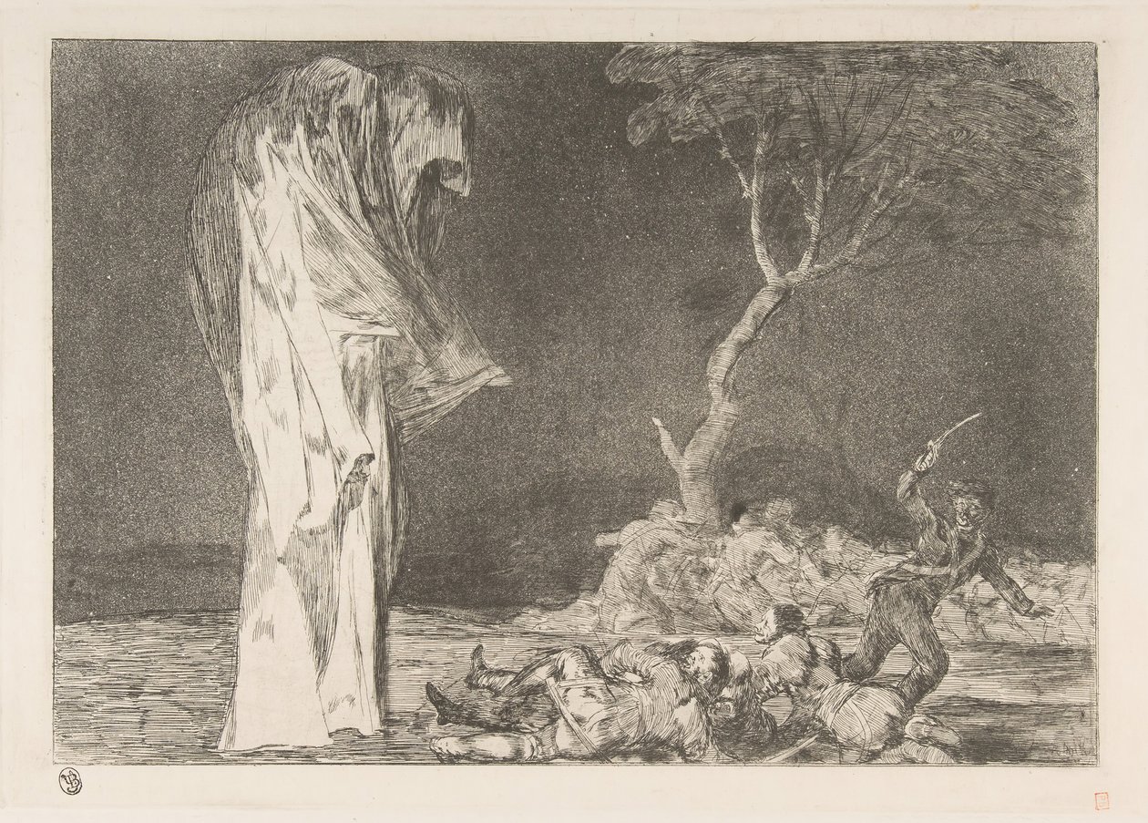 Plate 2 from the Disparates: Folly of Fear by Francisco de Goya