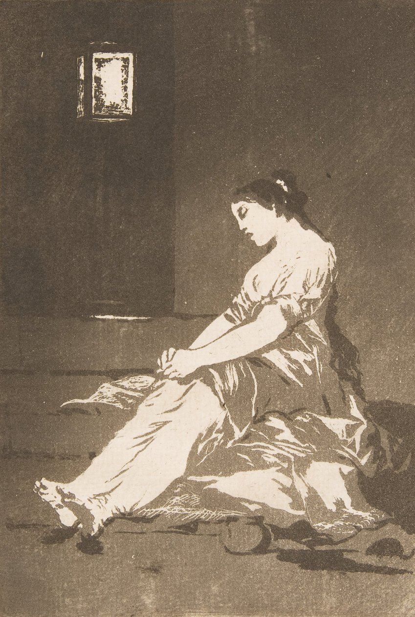 Plate 32 from Los Caprichos: Because she was susceptible, 1799 by Francisco de Goya