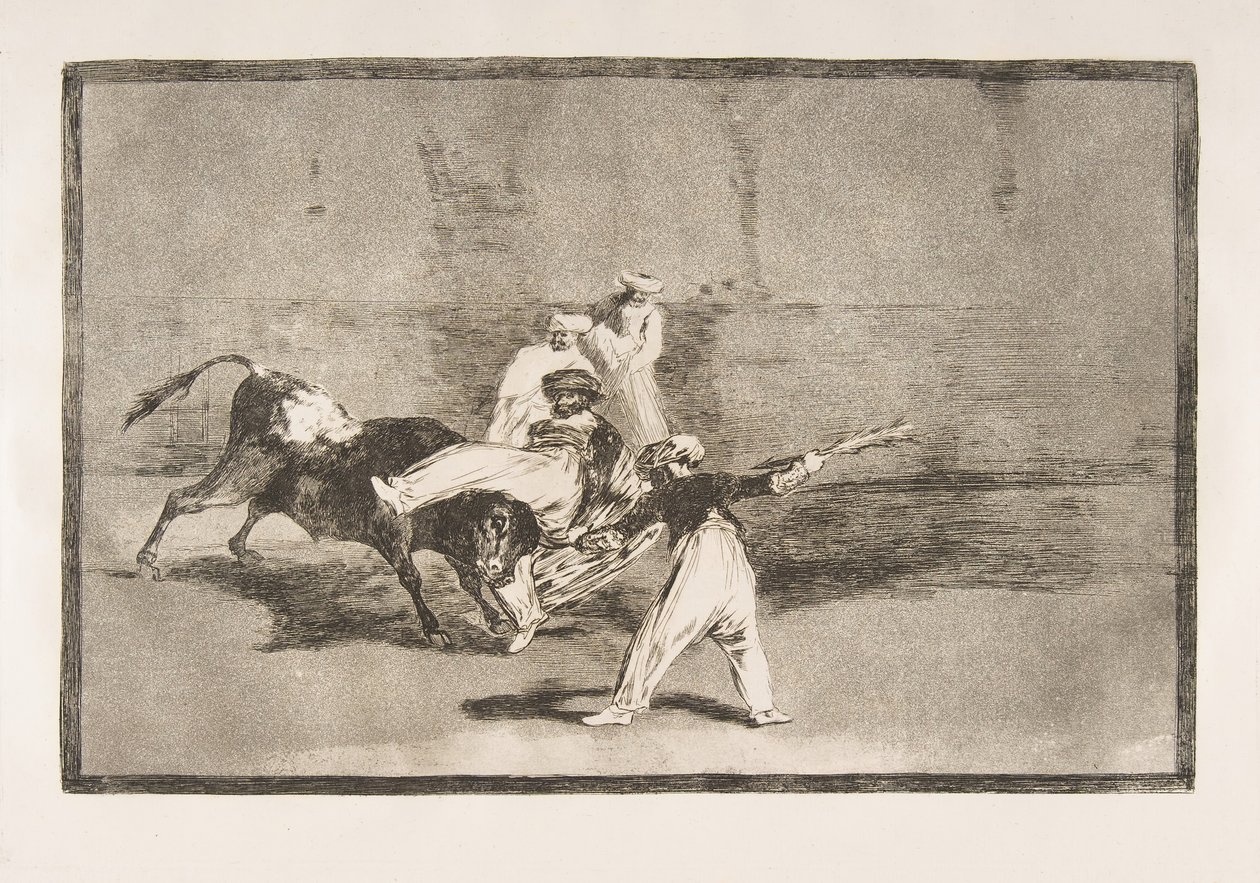 A Moor Caught by the Bull in the Ring by Francisco de Goya