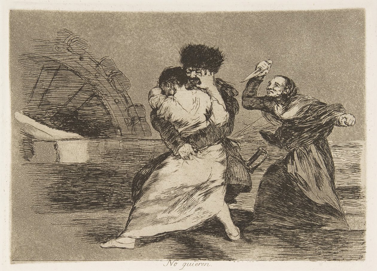 Plate 9 from The Disasters of War: They d... by Francisco de Goya