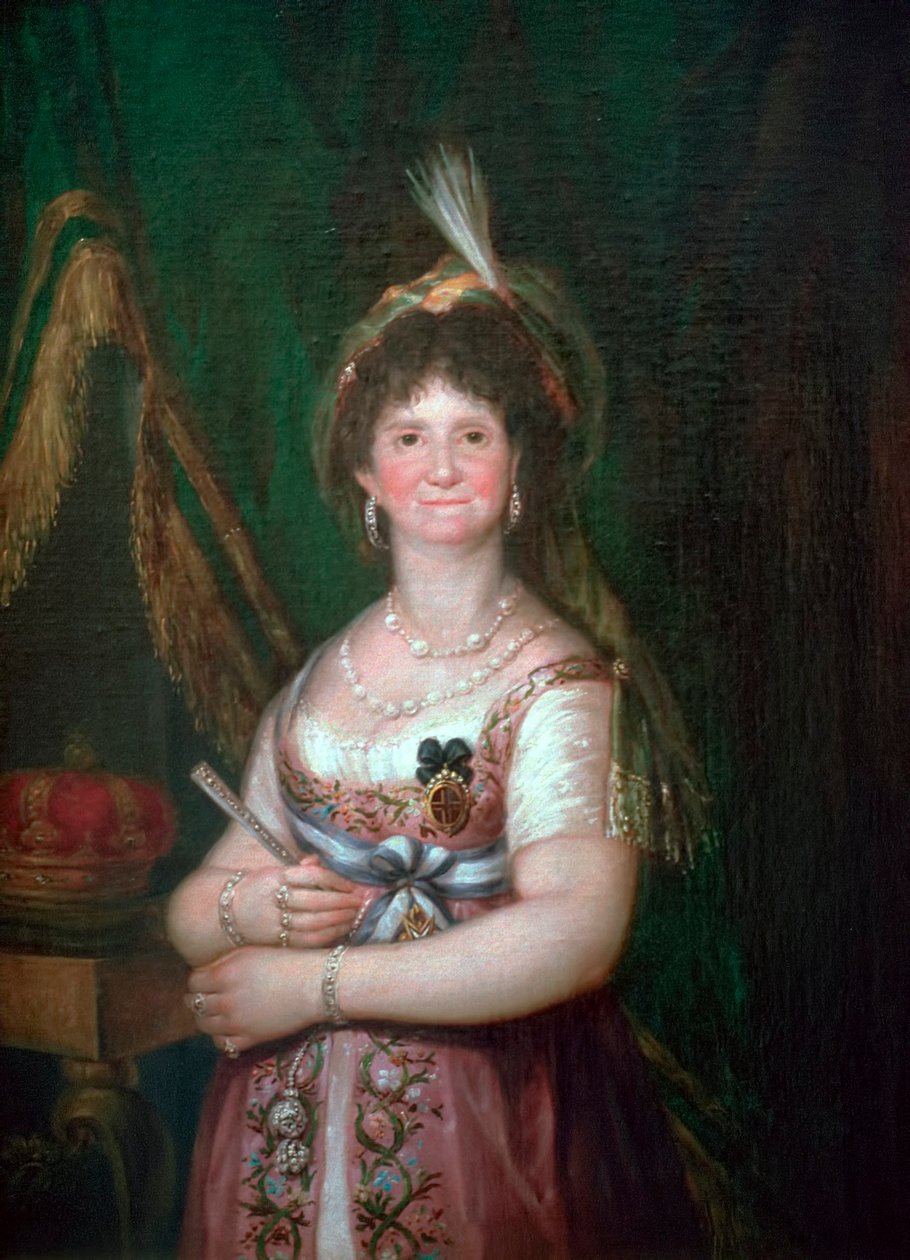 Portrait of Queen Maria Luisa, 18th century by Francisco de Goya