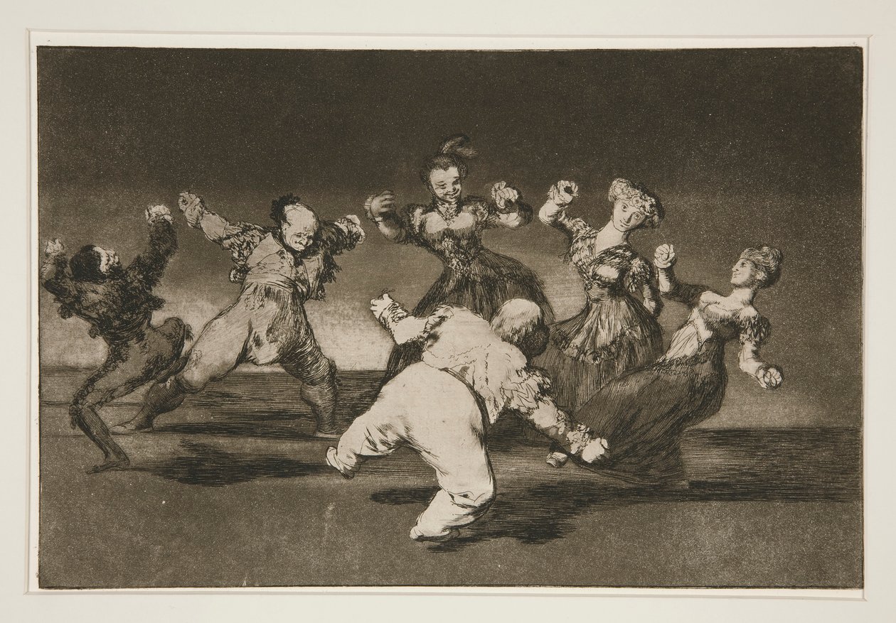 If Marion Will Dance, then She Has To Take the Consequences (pl. 12 from the series Los proverbios) by Francisco de Goya
