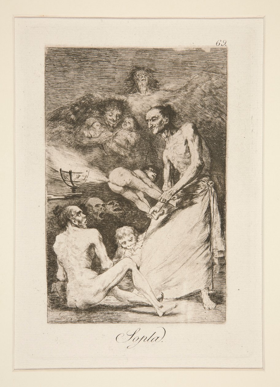 Blow, pl. 69 from the series Los caprichos by Francisco de Goya