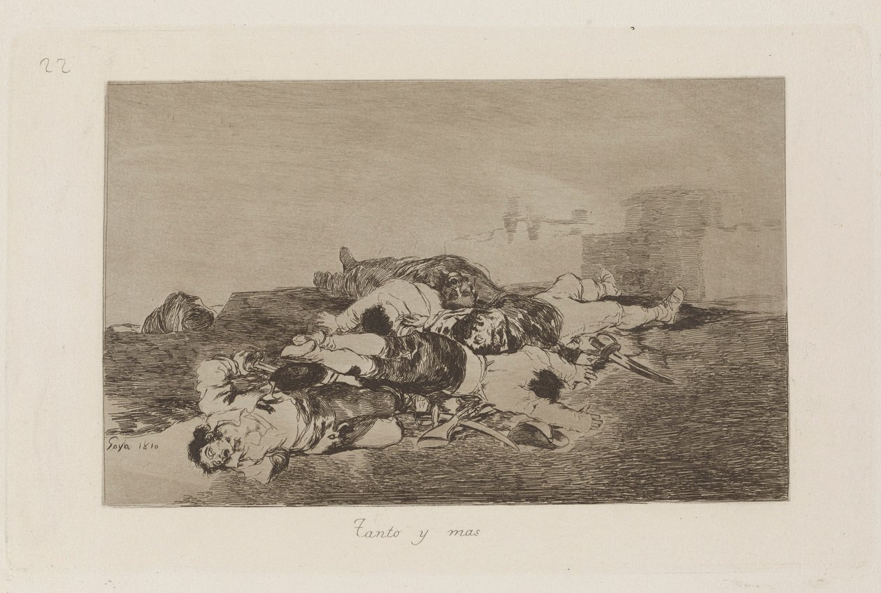 Even Worse, Plate 22 from The Disasters of War by Francisco de Goya