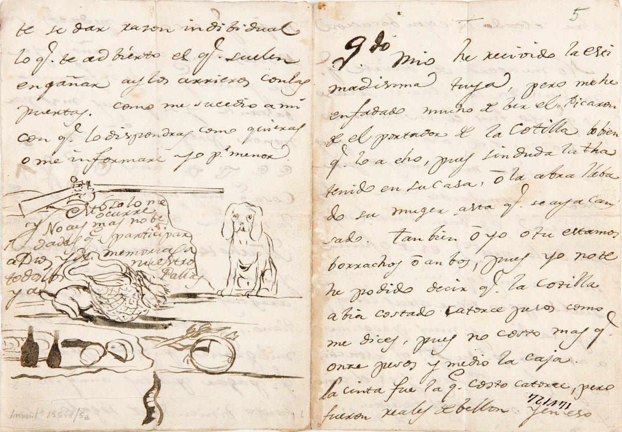 Letter to Martín Zapater by Francisco de Goya