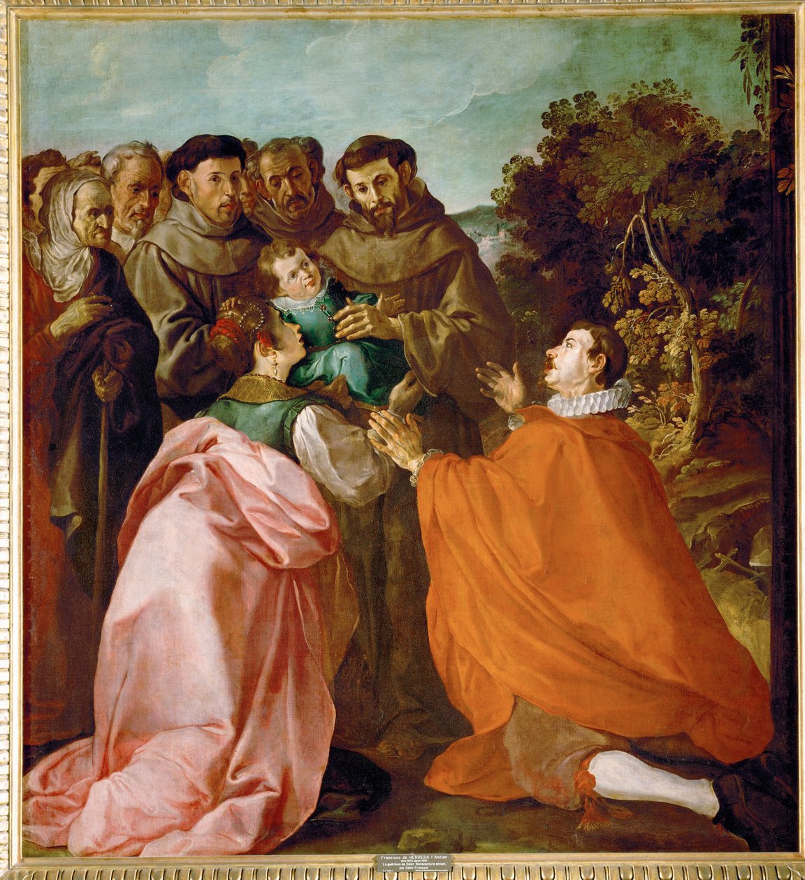 The Child Bonaventura Healed by Saint Francis by Francisco Herrera