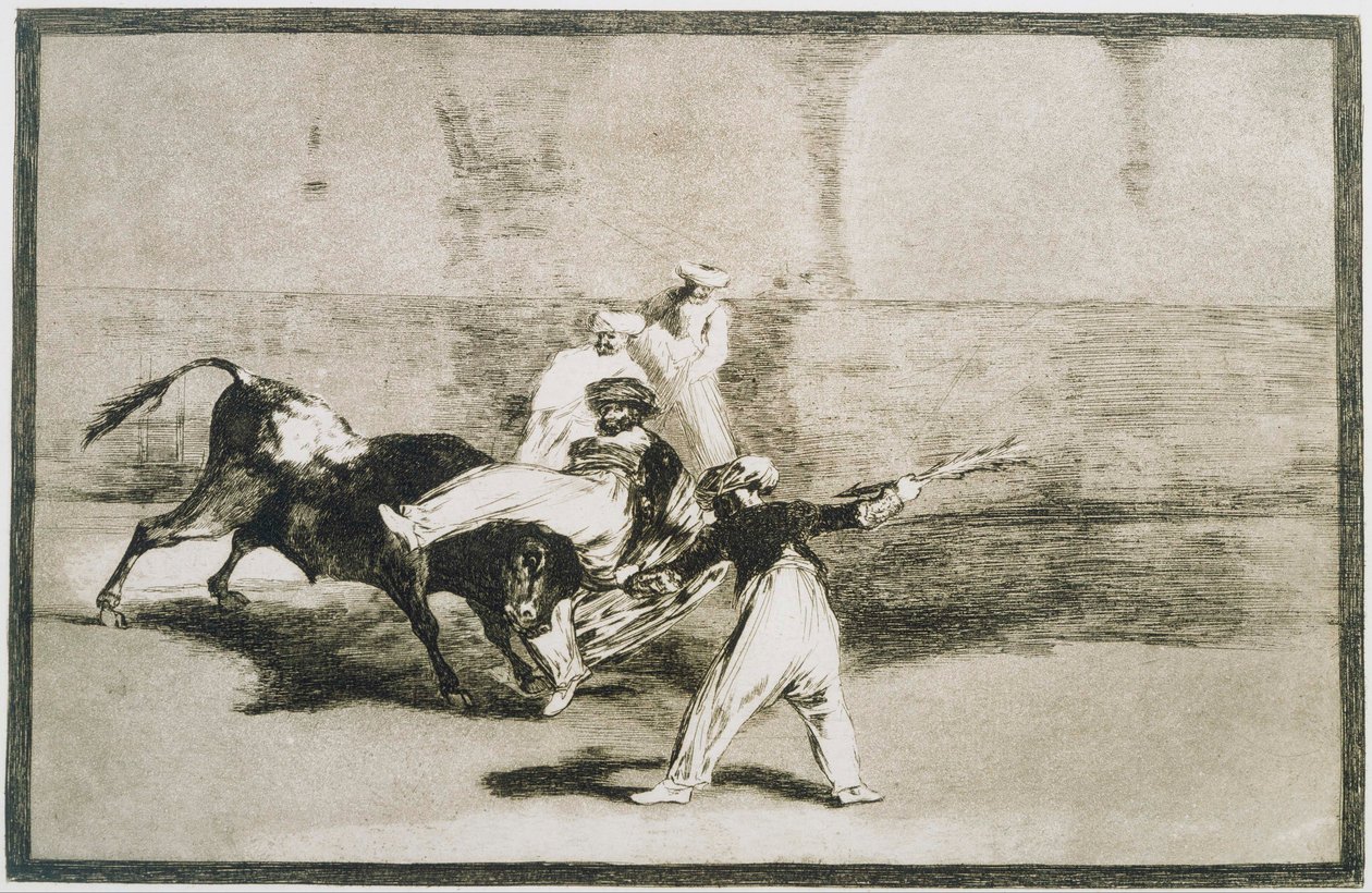A Moor Caught by the Bull from La Tauromaquia by Francisco de Goya