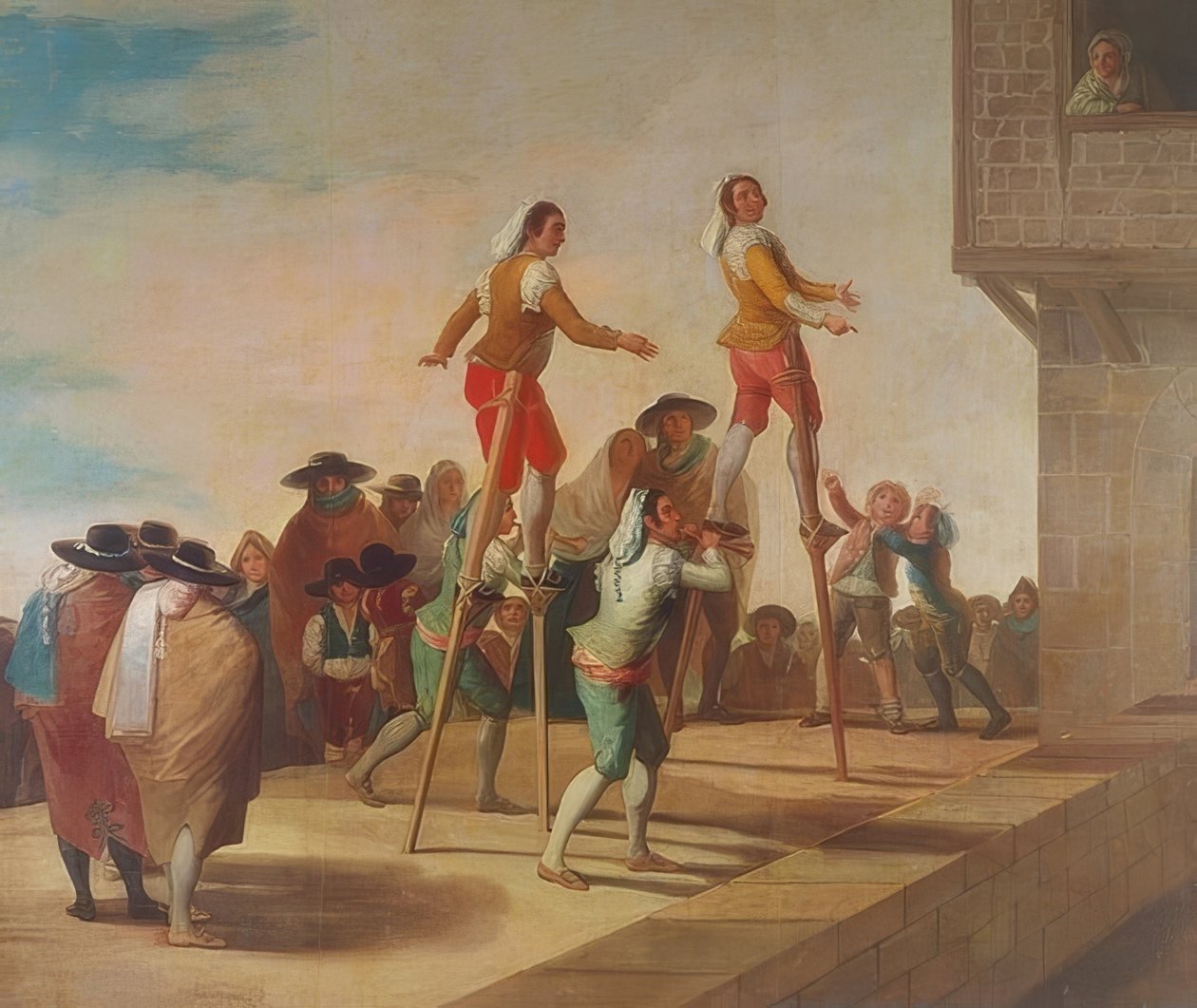 The Stilts (Los Zancos) by Francisco de Goya