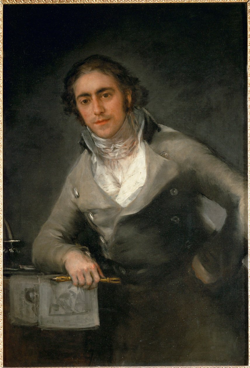 Male Portrait by Francisco Jose de (circle of) Goya y Lucientes