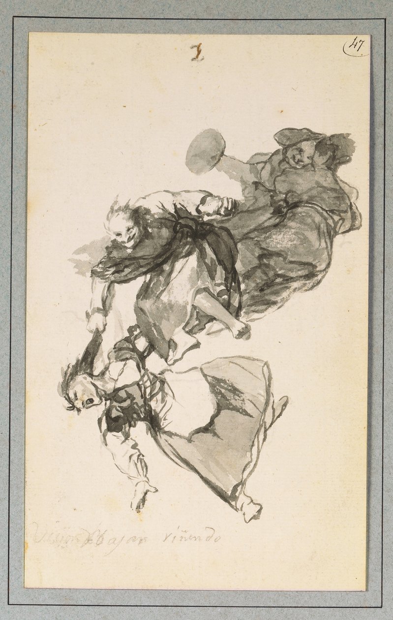 They go down quarrelling by Francisco de Goya
