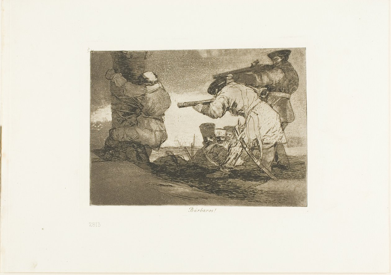 Barbarians!, plate 38 from The Disasters of War by Francisco Jose de Goya y Lucientes