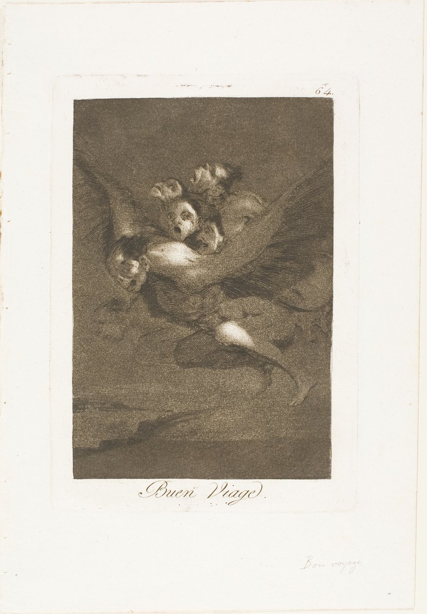Bon voyage (plate 64 from Los Caprichos) by Francisco Jose de Goya y Lucientes