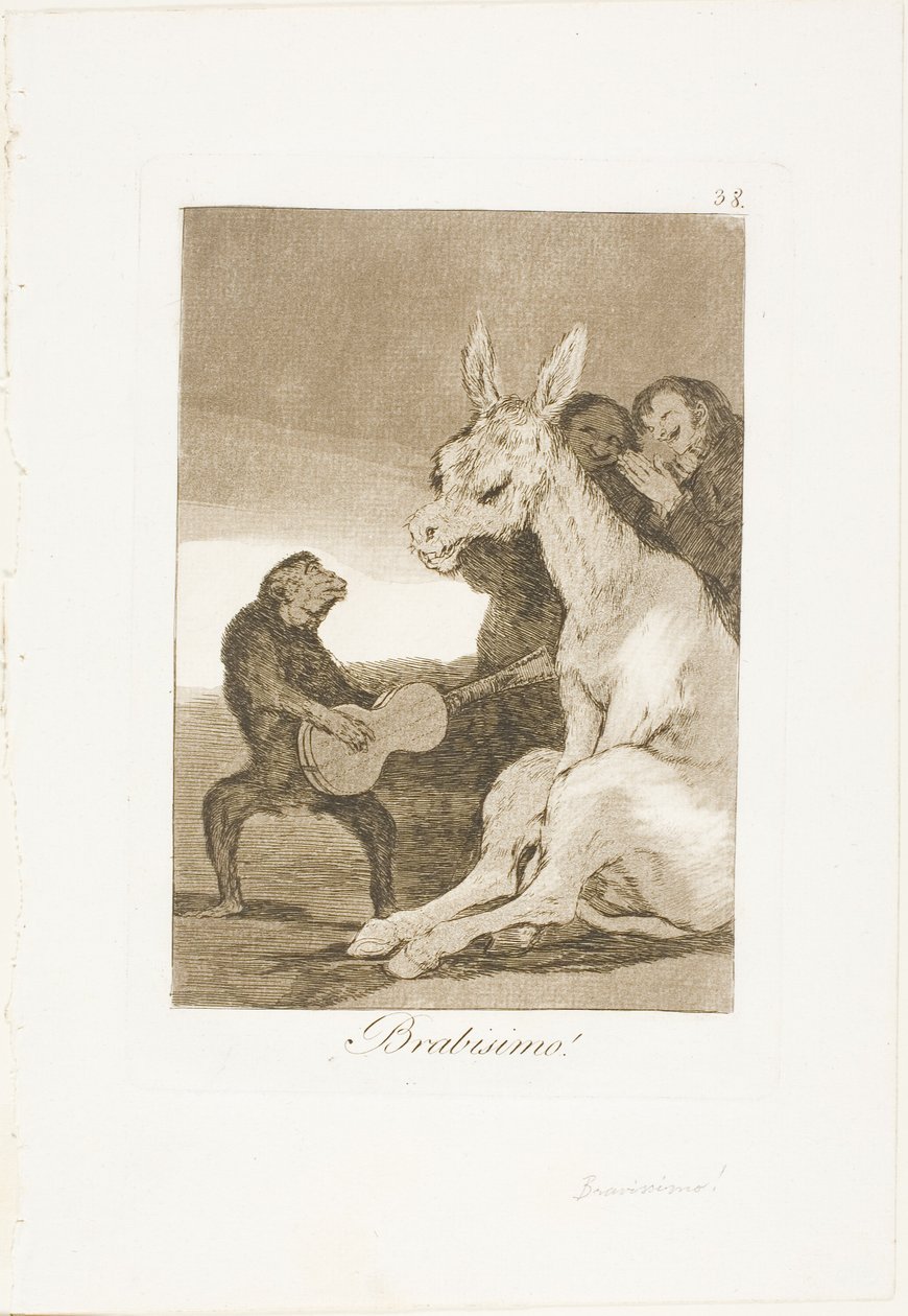 Bravo!, plate 38 from Los Caprichos by Francisco Jose de Goya y Lucientes