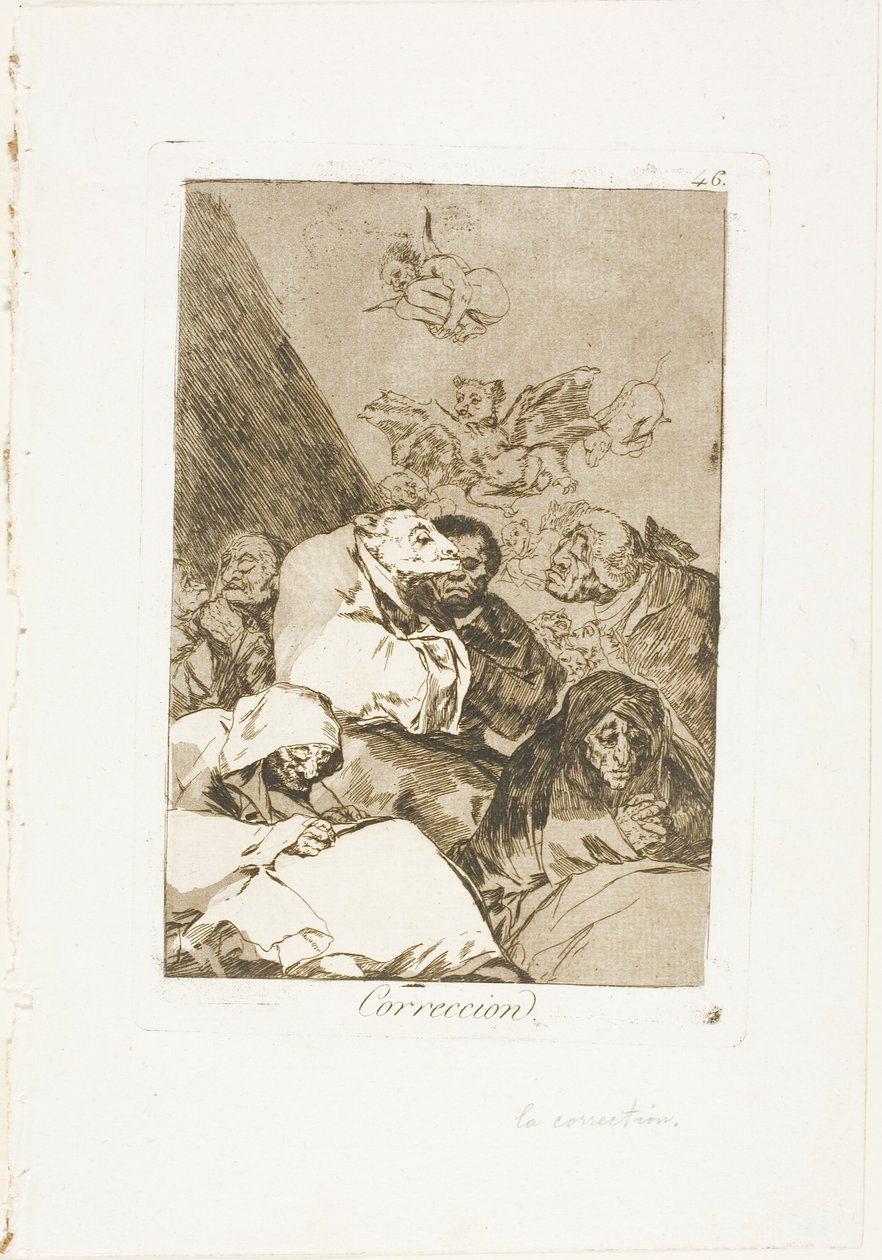 Correction, plate 46 from Los Caprichos by Francisco Jose de Goya y Lucientes
