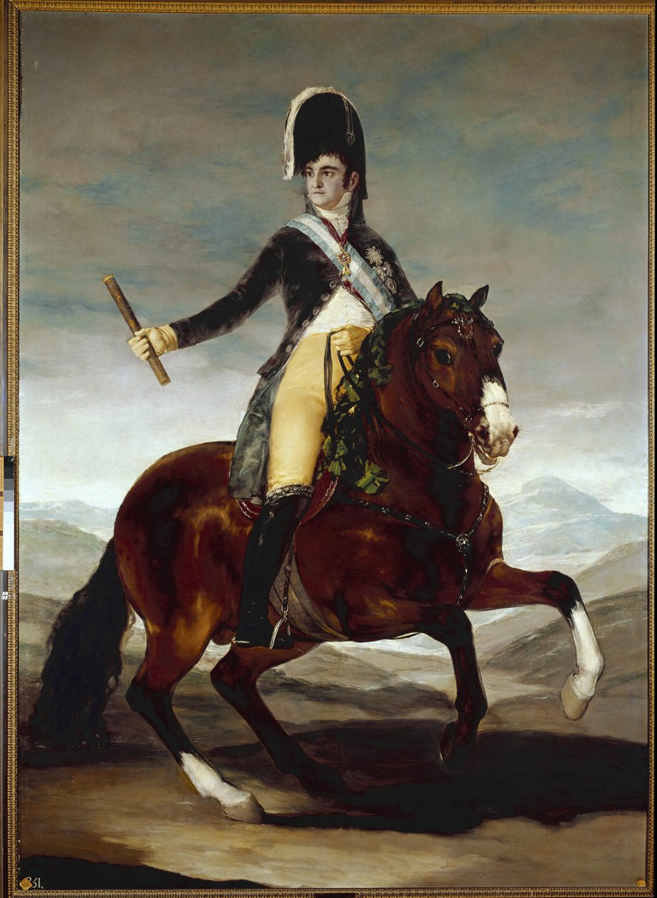 Equestrian Portrait of Ferdinand VII (1784-1833) by Francisco de Goya