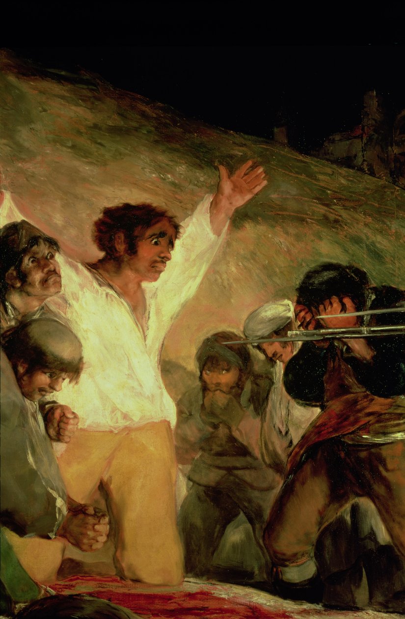 Execution of the Defenders of Madrid, 3rd May 1808 (detail) by Francisco Jose de Goya y Lucientes