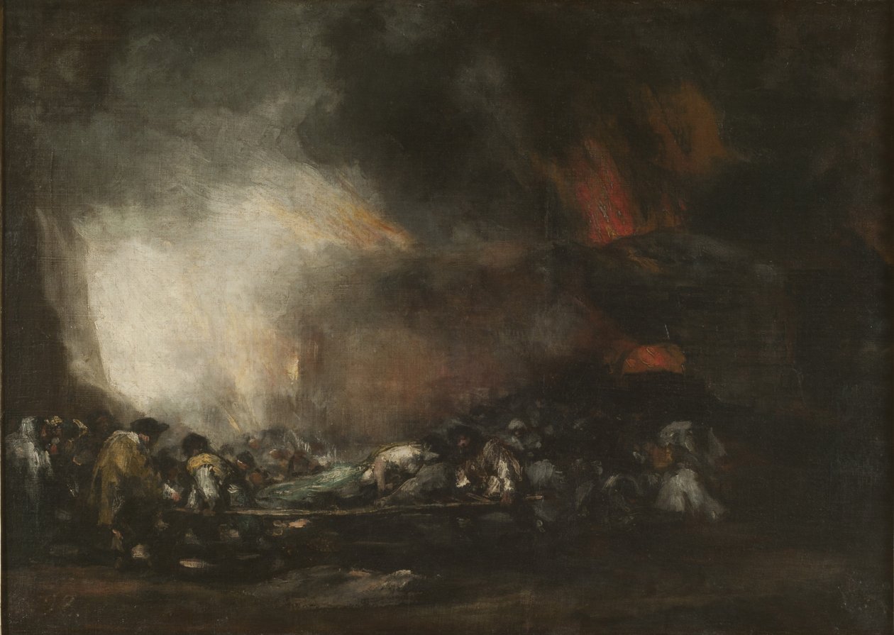 Fire of a Hospital by Francisco Jose de Goya y Lucientes