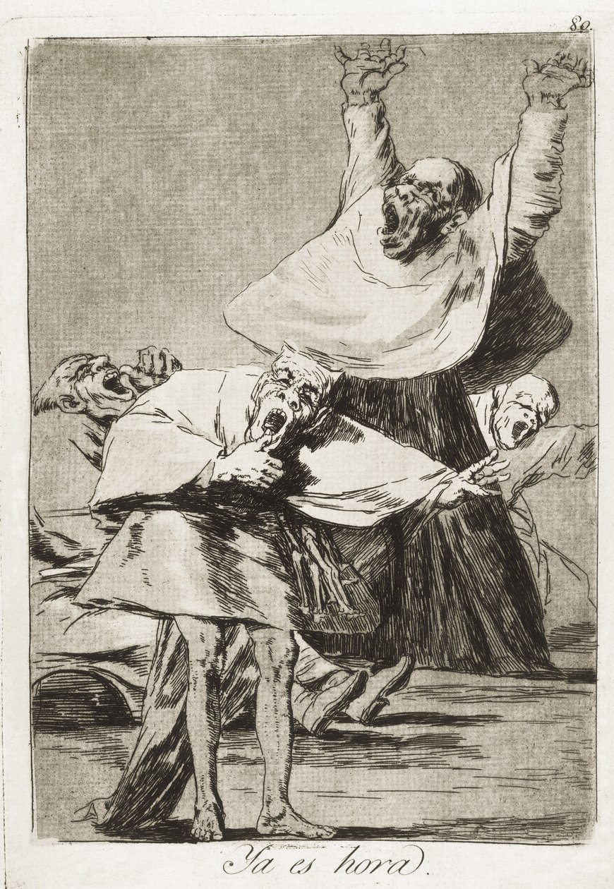 It is time. Plate 80 of “Los Caprichos” by Francisco de Goya by Francisco Jose de Goya y Lucientes