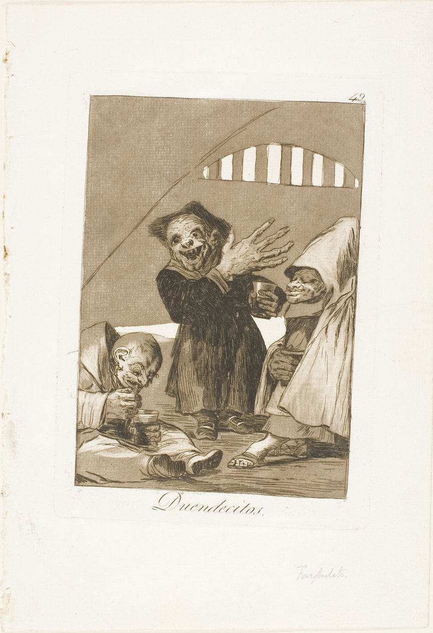 Hobgoblins, plate 49 from Los Caprichos by Francisco Jose de Goya y Lucientes