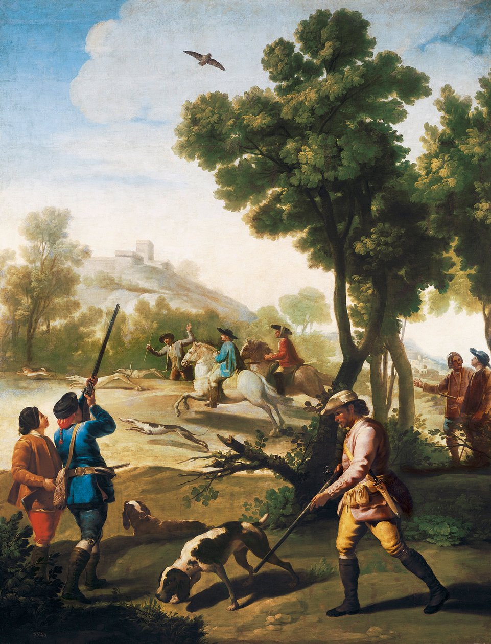 Hunting quail, 1775 by Francisco de Goya