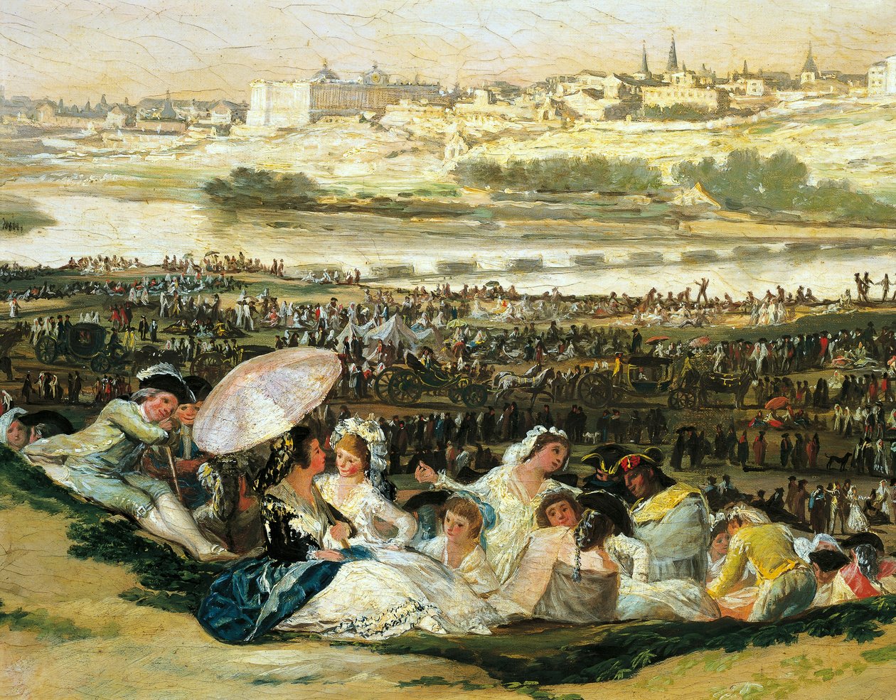 Meadow of San Isidro (detail) by Francisco Jose de Goya y Lucientes