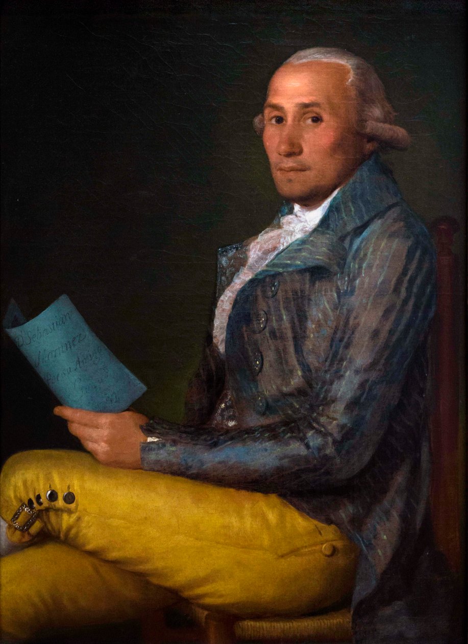 Portrait of Sebastian Martinez y Perez by Francisco de Goya by Francisco Jose de Goya y Lucientes