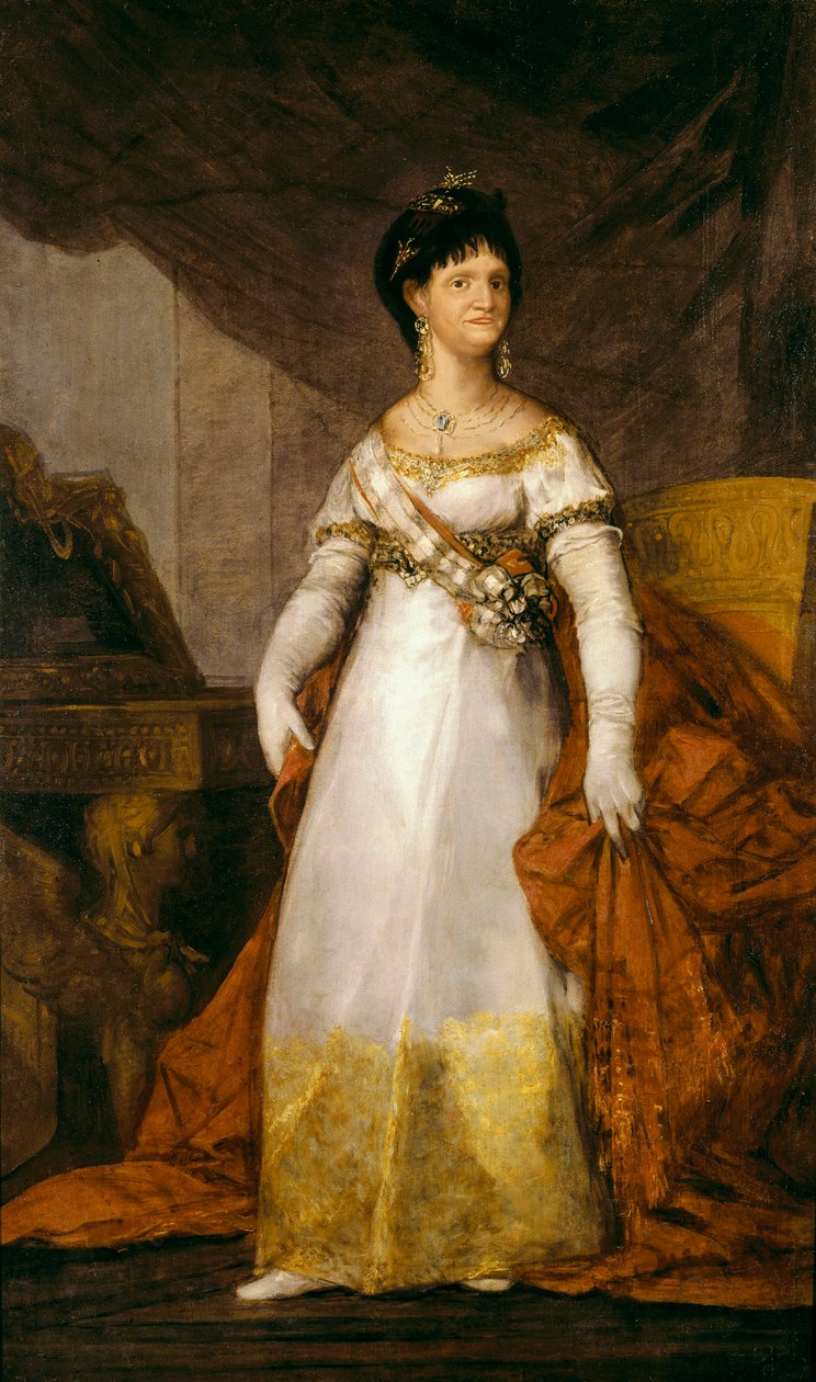 Portrait of Queen of Spain Mary Louise of Bourbon Parma (1751-1819) by Francisco de Goya