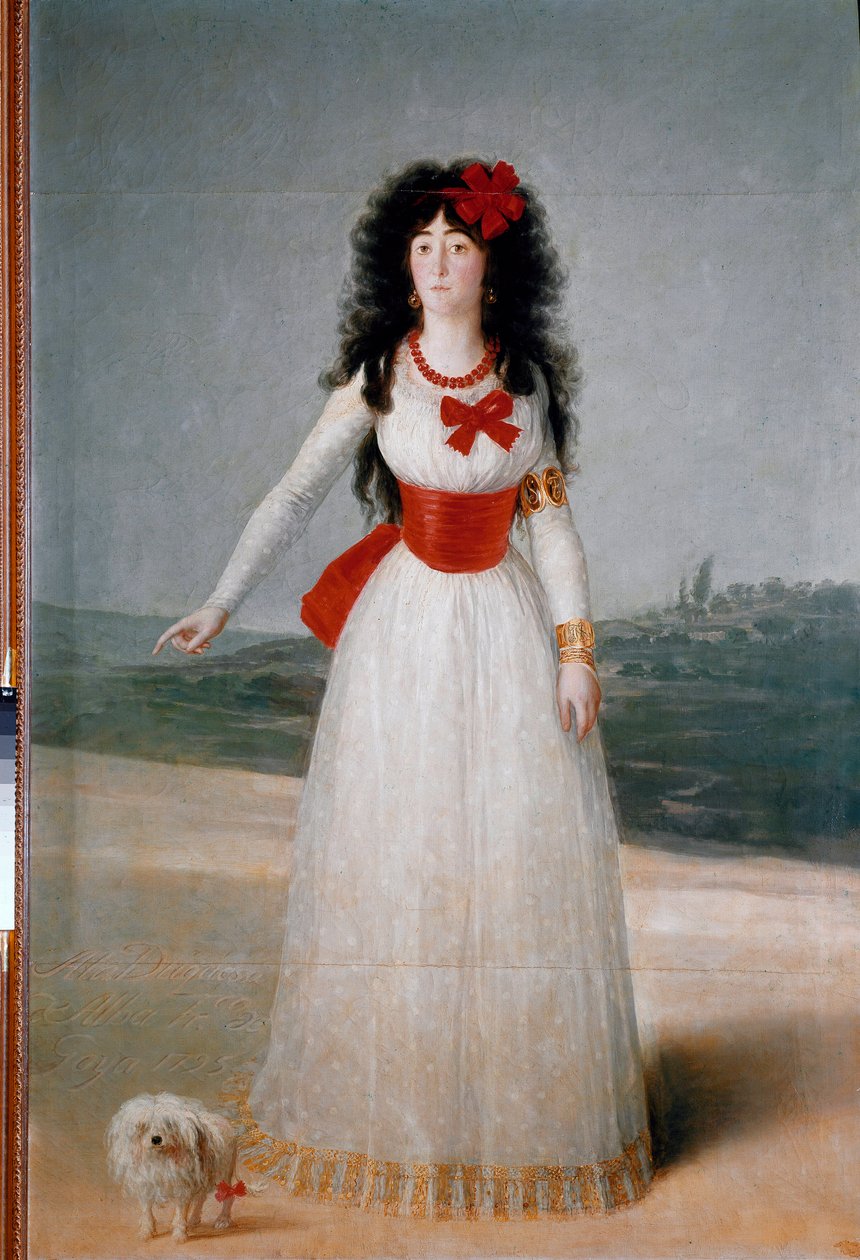 Portrait of the Duchess of Alba (Maria Teresa Cayetana de Silva) by Francisco de Goya