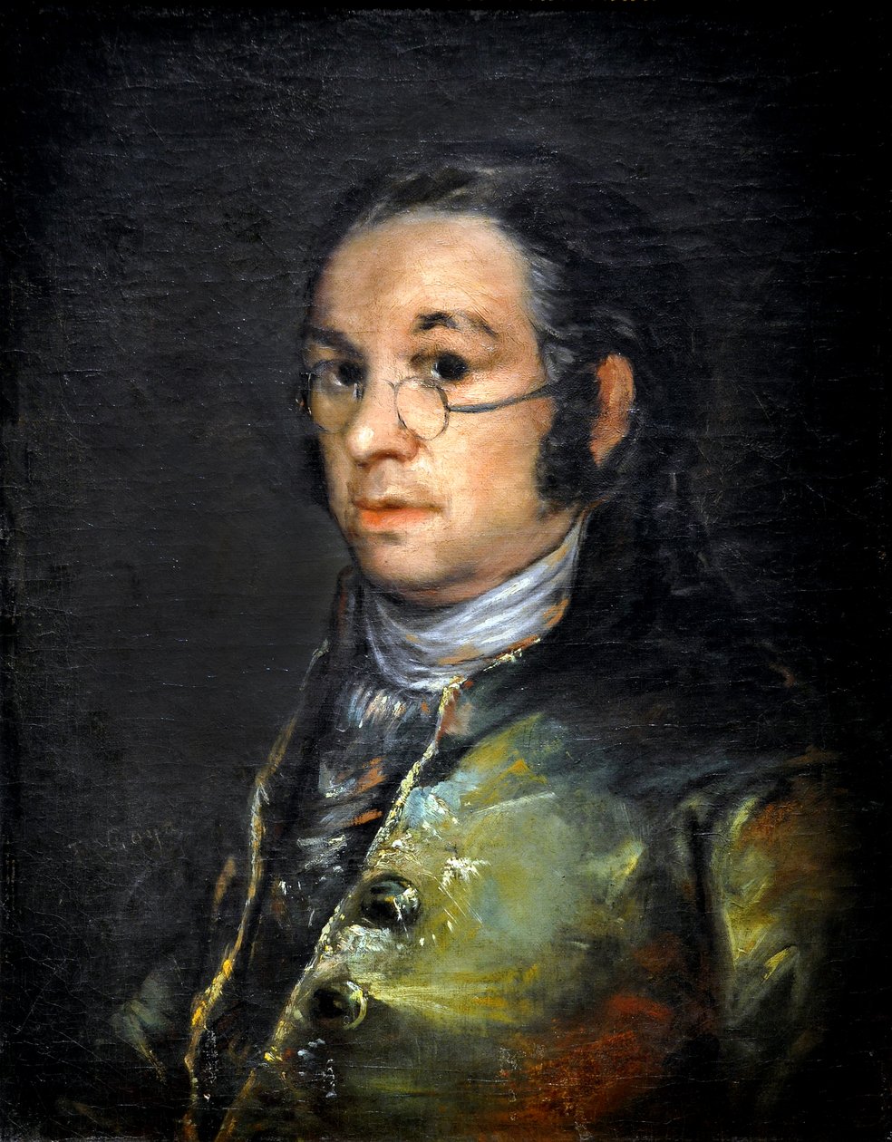Self-portrait with glasses, around 1800 by Francisco Jose de Goya y Lucientes