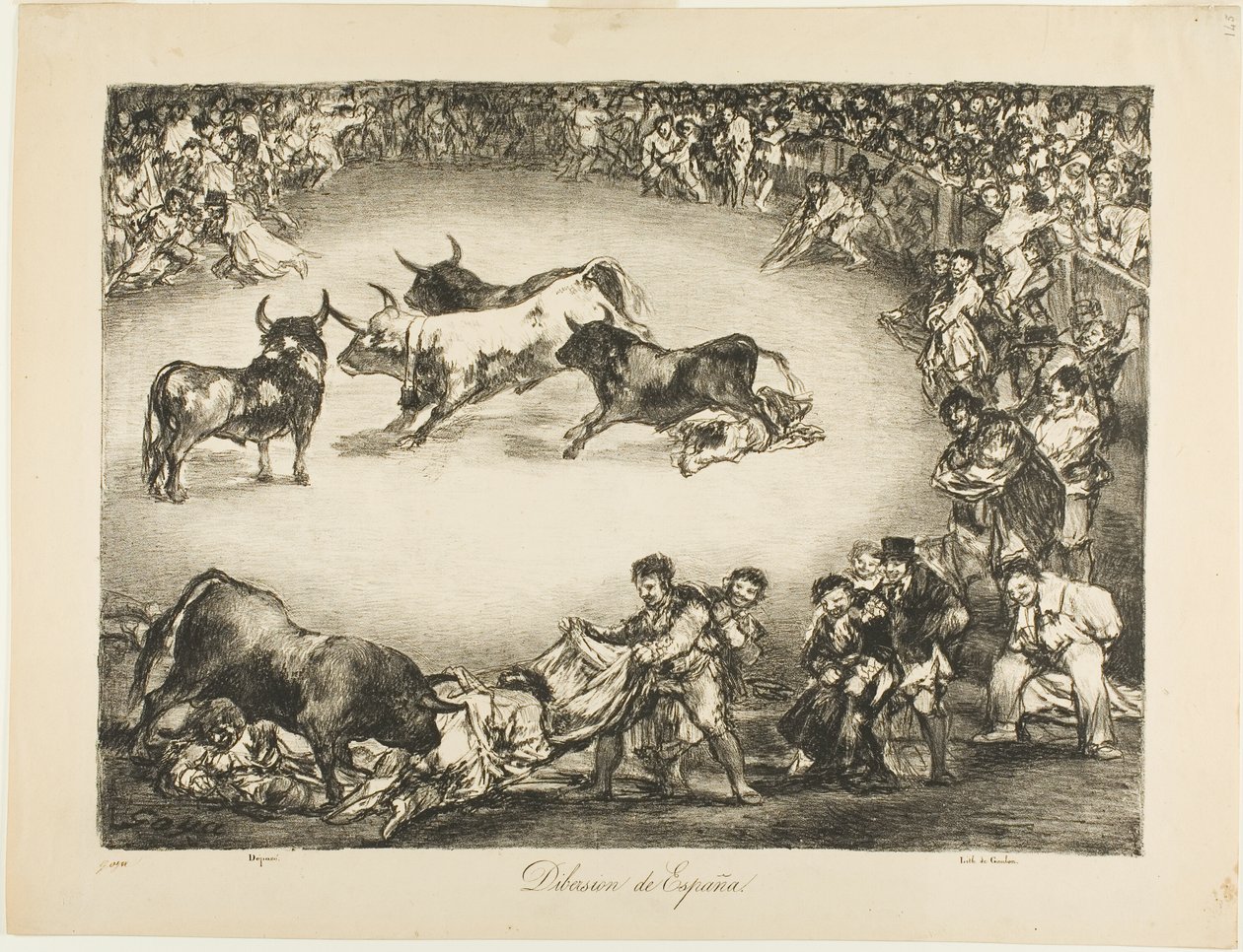 Spanish Entertainment, from The Bulls of Bordeaux by Francisco Jose de Goya y Lucientes