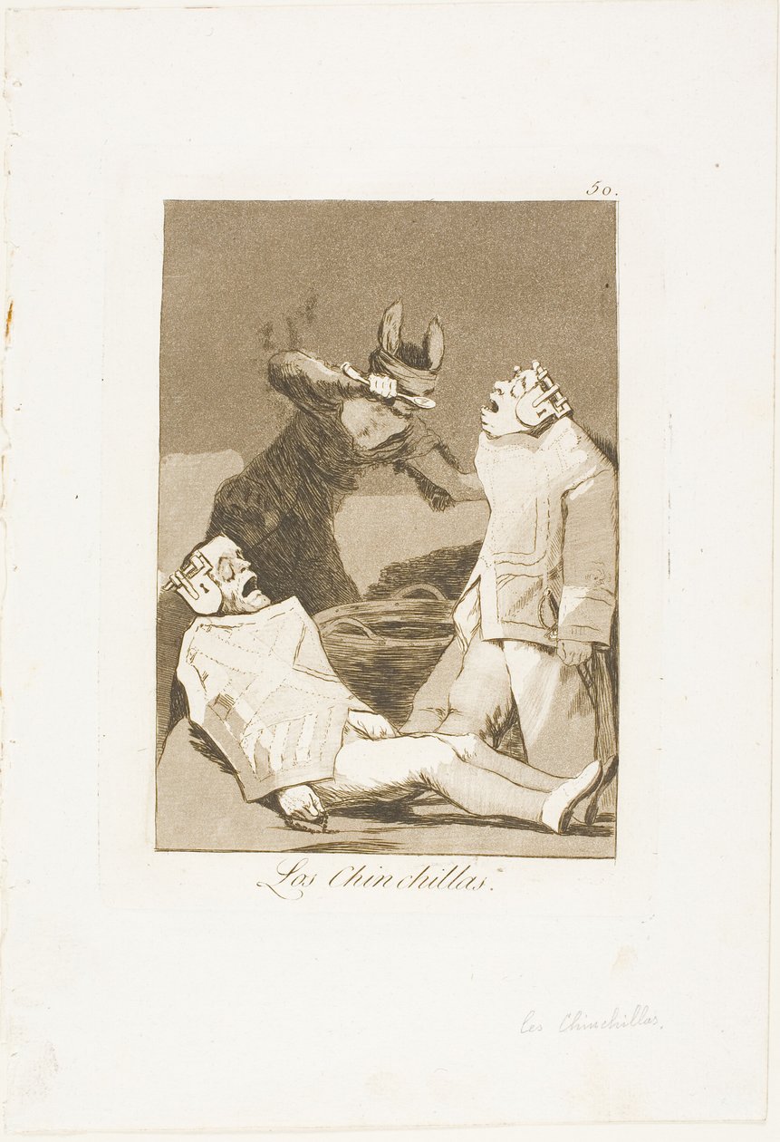 The Chinchillas, plate 50 from Los Caprichos by Francisco Jose de Goya y Lucientes