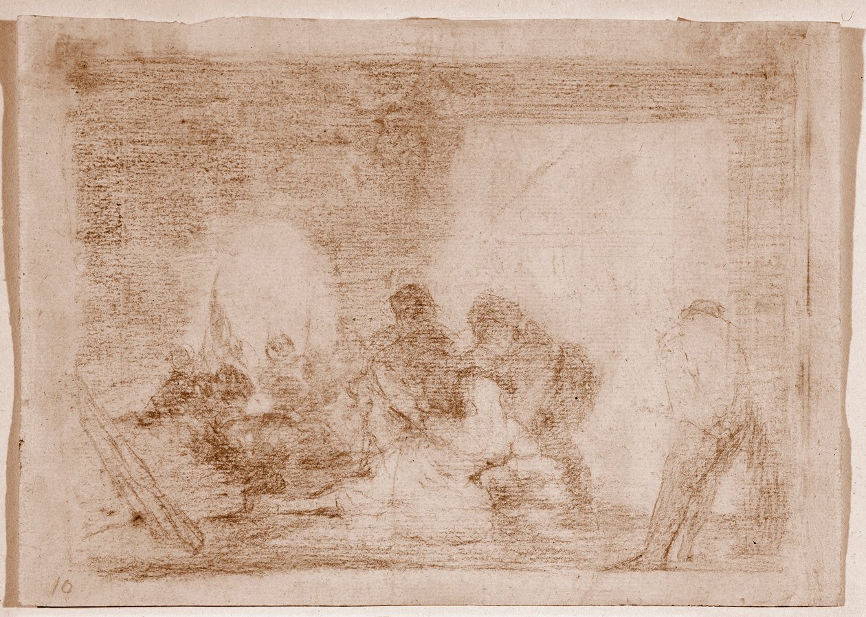 The Disasters of War: A man witness of the raping of his wife by Francisco de Goya