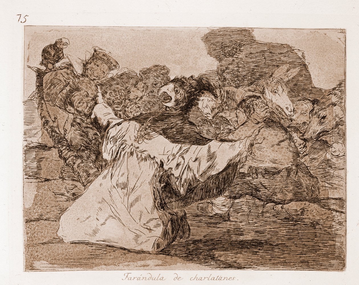 The Disasters of War: Farandole of charlatans by Francisco de Goya