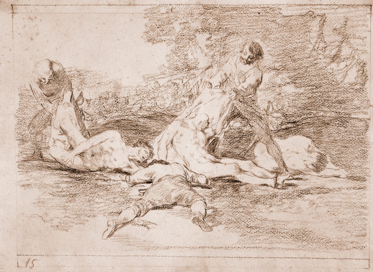 The Disasters of War: They Take Advantage of It (preparatory drawing) by Francisco de Goya