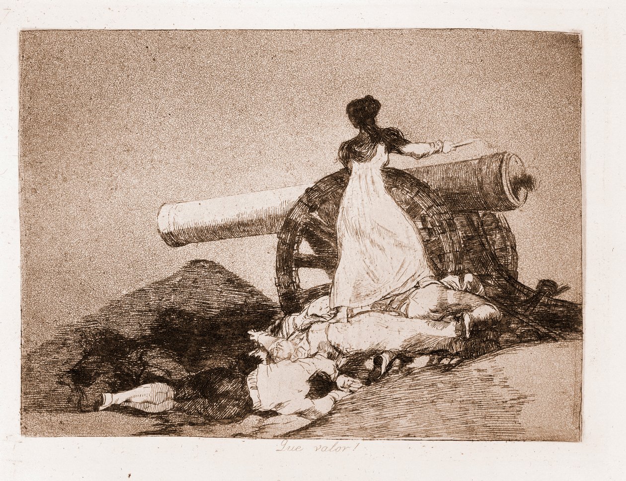 The Disasters of War : What courage ! (etching from a preparatory drawing by Francisco de Goya