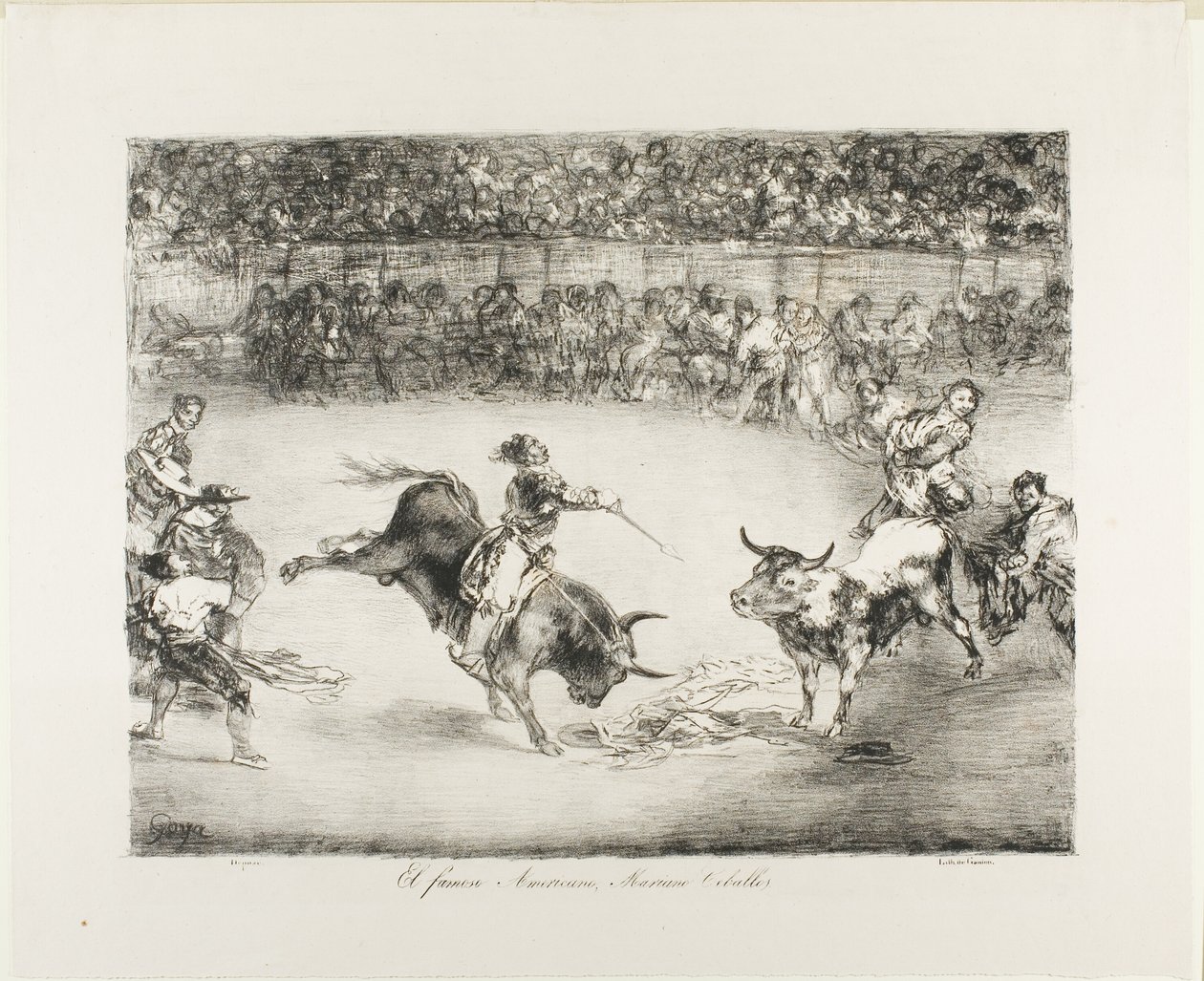 The Famous American, Mariano Ceballos, from The Bulls of Bordeaux by Francisco Jose de Goya y Lucientes