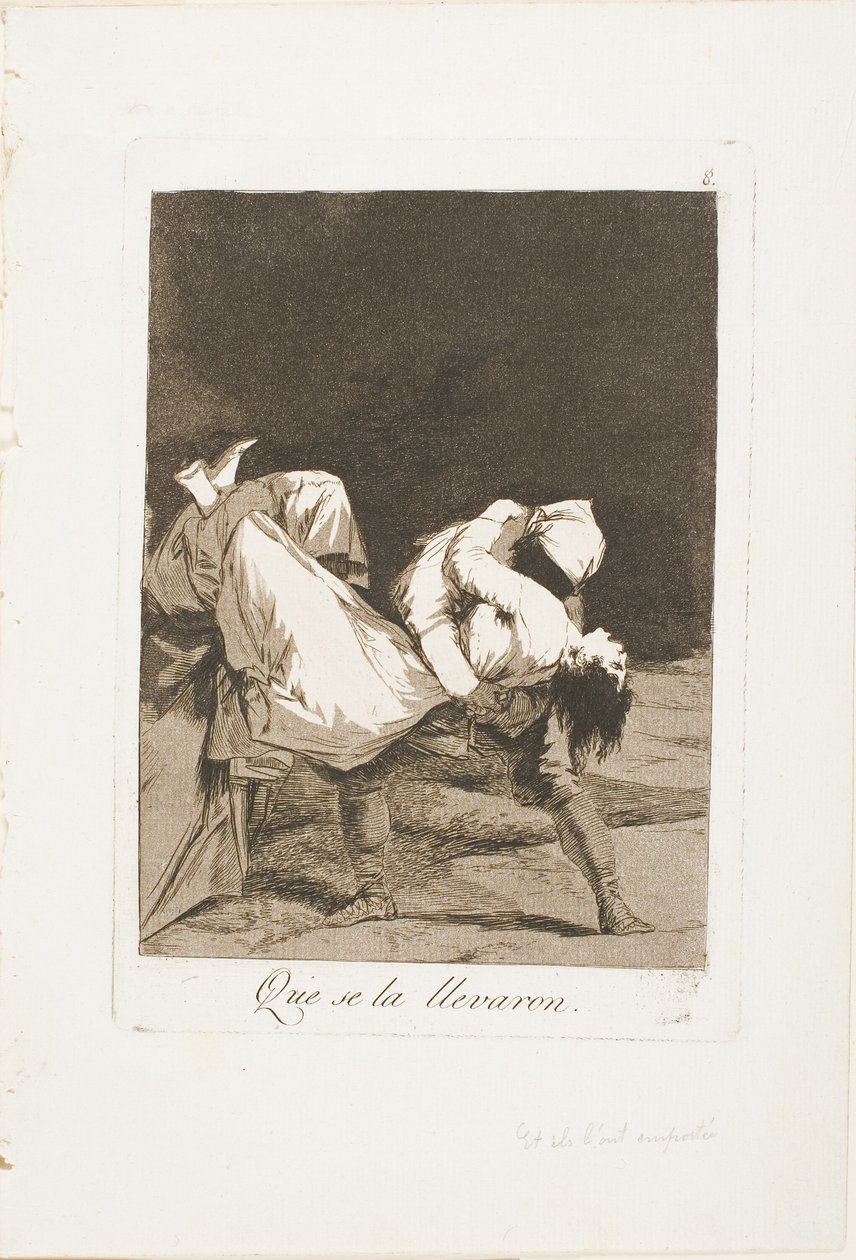 They Carried Her Off!, plate eight from Los Caprichos by Francisco Jose de Goya y Lucientes