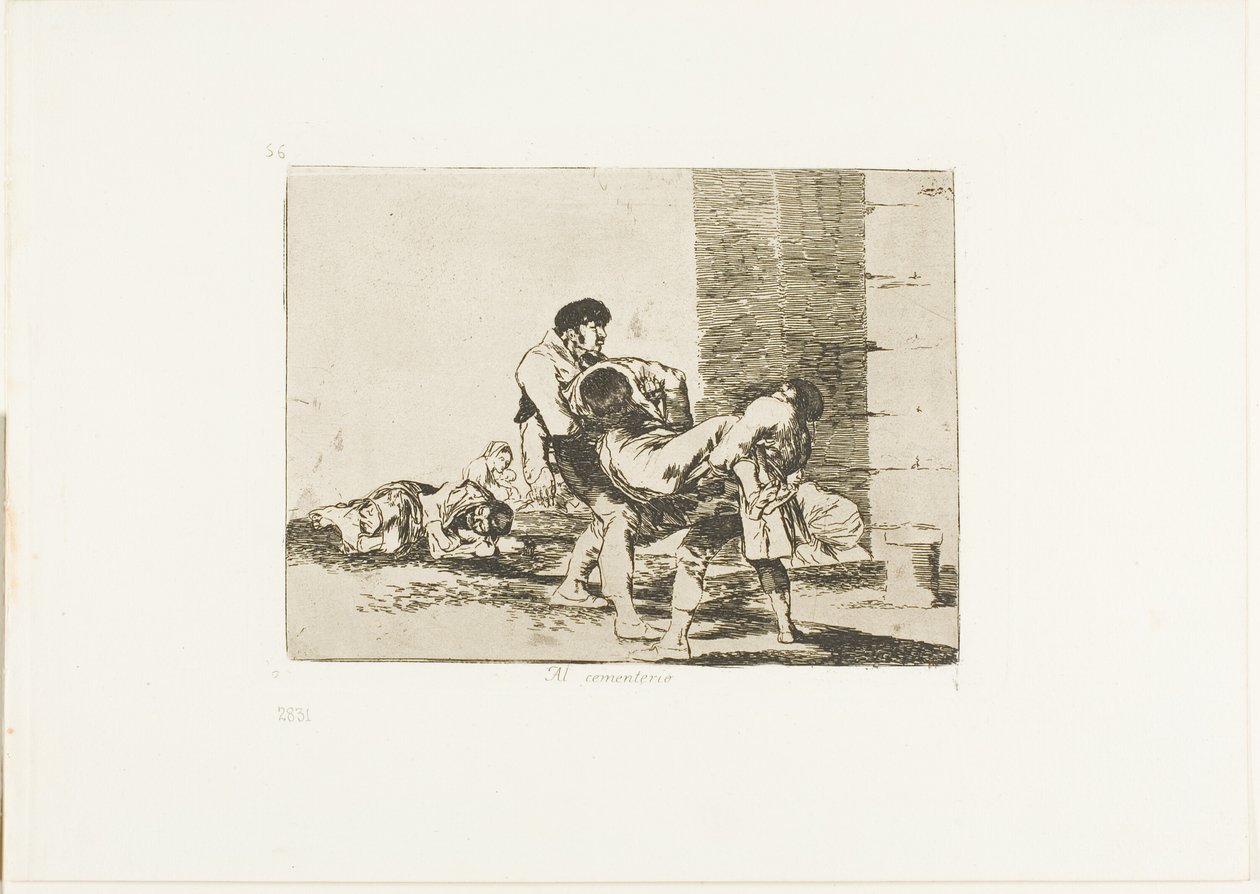 To the Cemetery, plate 56 from The Disasters of War by Francisco Jose de Goya y Lucientes