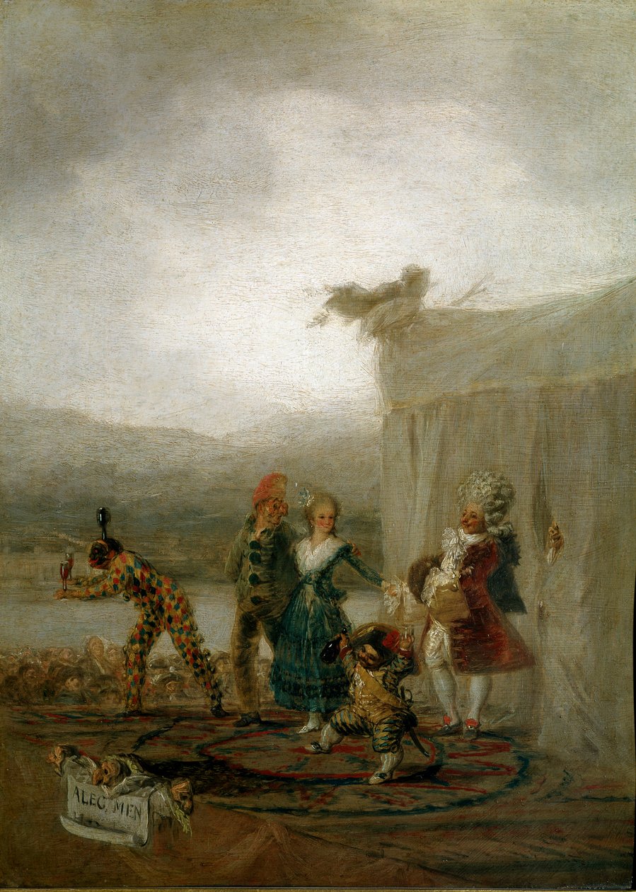 Travelling Comic Actors Characters (including a dwarf and a harlequin) Inspired by the Commedia dell