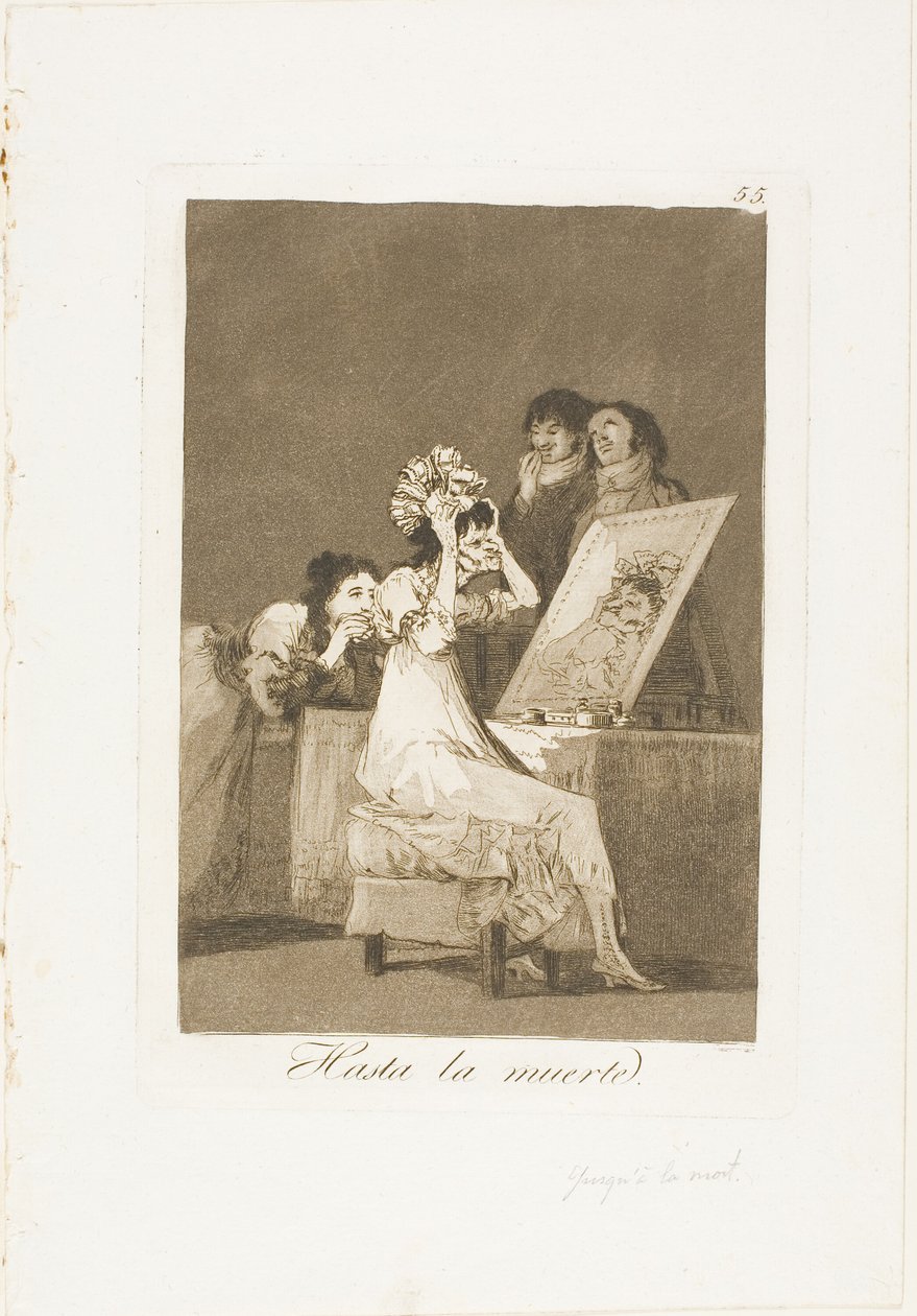 Until Death, plate 55 from Los Caprichos by Francisco Jose de Goya y Lucientes