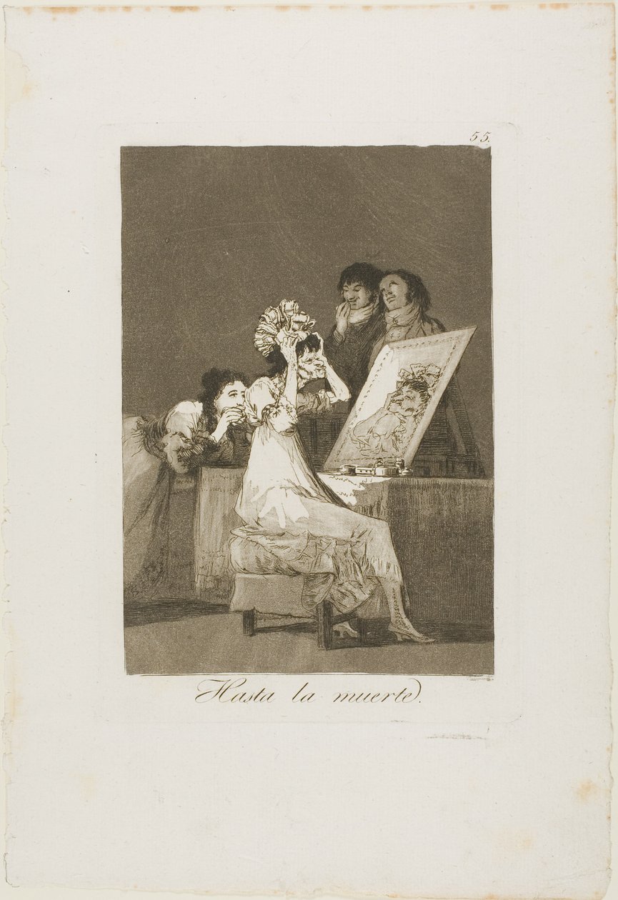 Until Death, plate 55 from Los Caprichos by Francisco Jose de Goya y Lucientes