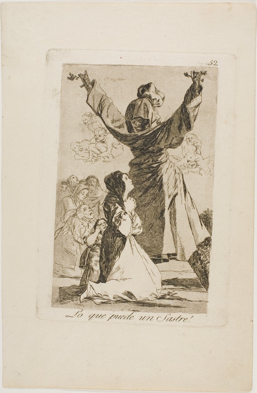 What a Tailor Can Do!, plate 52 from Los Caprichos by Francisco Jose de Goya y Lucientes