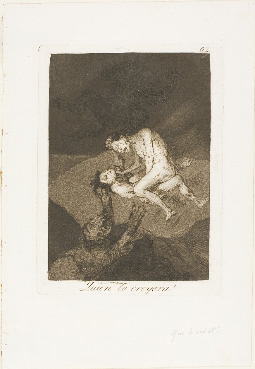 Who Would Have Thought It!, plate 62 from Los Caprichos by Francisco Jose de Goya y Lucientes