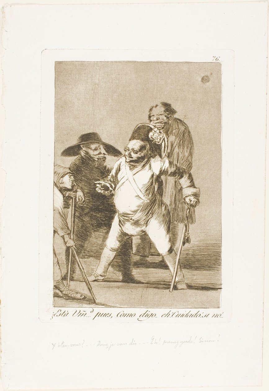 You Understand? ... Well, As I Say... Eh! Look Out! Otherwise..., Plate 76 from Los Caprichos by Francisco Jose de Goya y Lucientes