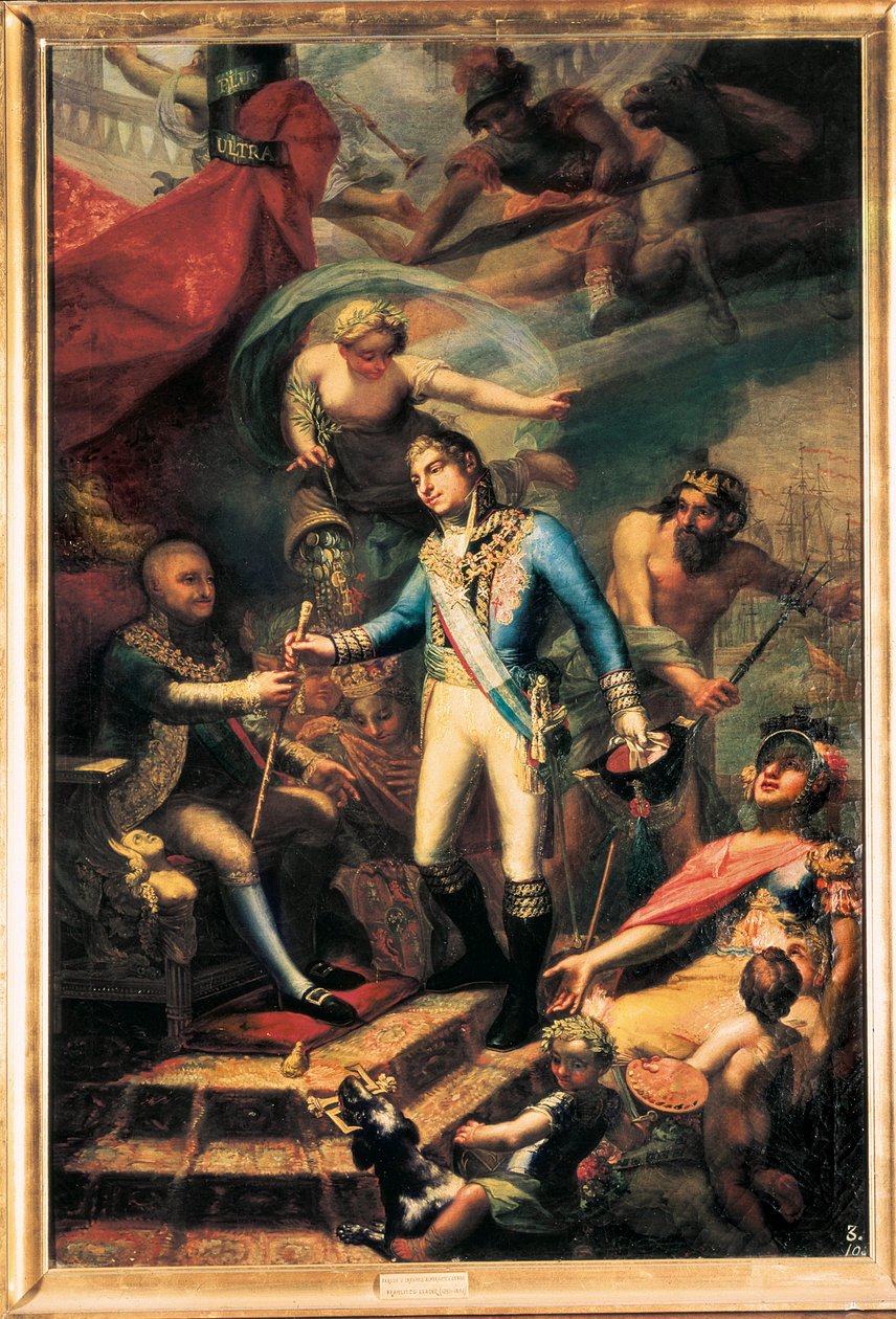 Charles IV of Spain Appointing Manuel Godoy Admiral of the Navy by Francisco Llacer y Valdermont