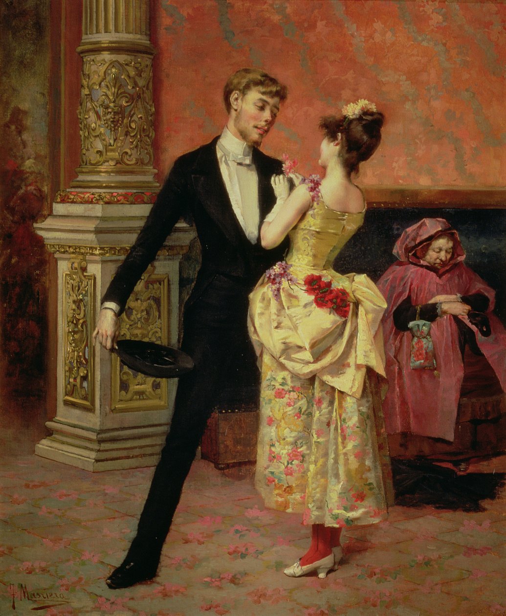 The Foyer of the Lyceum Theatre by Francisco Masriera y Manovens